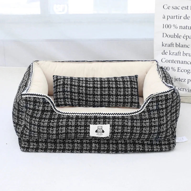 Dog Beds Max for 5KG Small Dogs  Cute Cat Beds Soft Cotton Dog Kennel with Non Slip Bottom, Removable Calming Sofa All Seasons