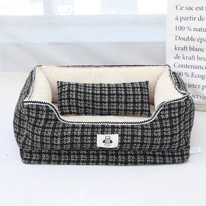 Dog Beds Max for 5KG Small Dogs  Cute Cat Beds Soft Cotton Dog Kennel with Non Slip Bottom, Removable Calming Sofa All Seasons