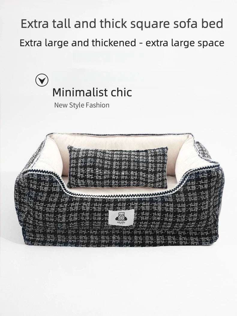 Dog Beds Max for 5KG Small Dogs  Cute Cat Beds Soft Cotton Dog Kennel with Non Slip Bottom, Removable Calming Sofa All Seasons