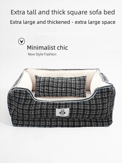 Dog Beds Max for 5KG Small Dogs  Cute Cat Beds Soft Cotton Dog Kennel with Non Slip Bottom, Removable Calming Sofa All Seasons