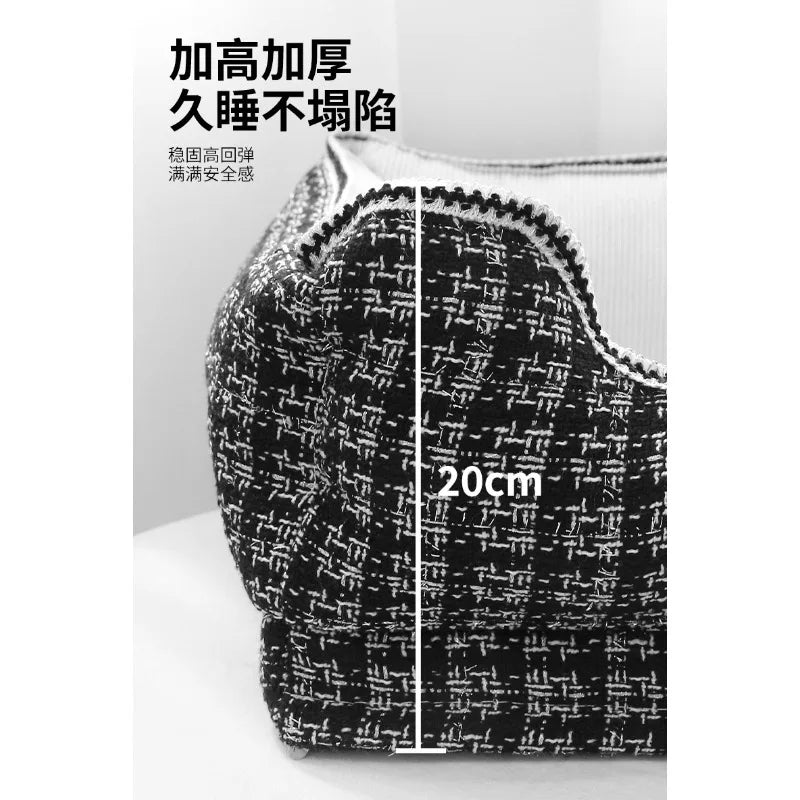 Dog Beds Max for 5KG Small Dogs  Cute Cat Beds Soft Cotton Dog Kennel with Non Slip Bottom, Removable Calming Sofa All Seasons