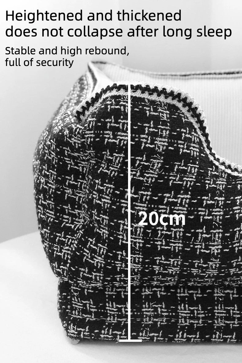 Dog Beds Max for 5KG Small Dogs  Cute Cat Beds Soft Cotton Dog Kennel with Non Slip Bottom, Removable Calming Sofa All Seasons