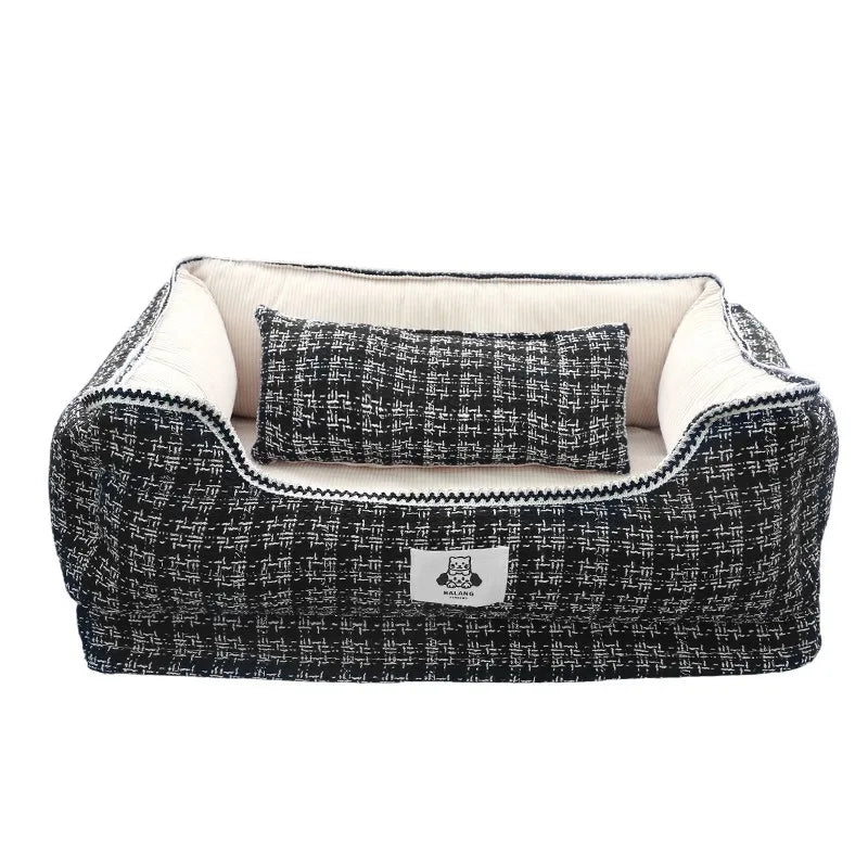 Dog Beds Max for 5KG Small Dogs  Cute Cat Beds Soft Cotton Dog Kennel with Non Slip Bottom, Removable Calming Sofa All Seasons